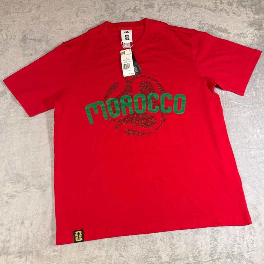 NWT Adidas FIFA World Cup Morocco T-Shirt | Red | Large